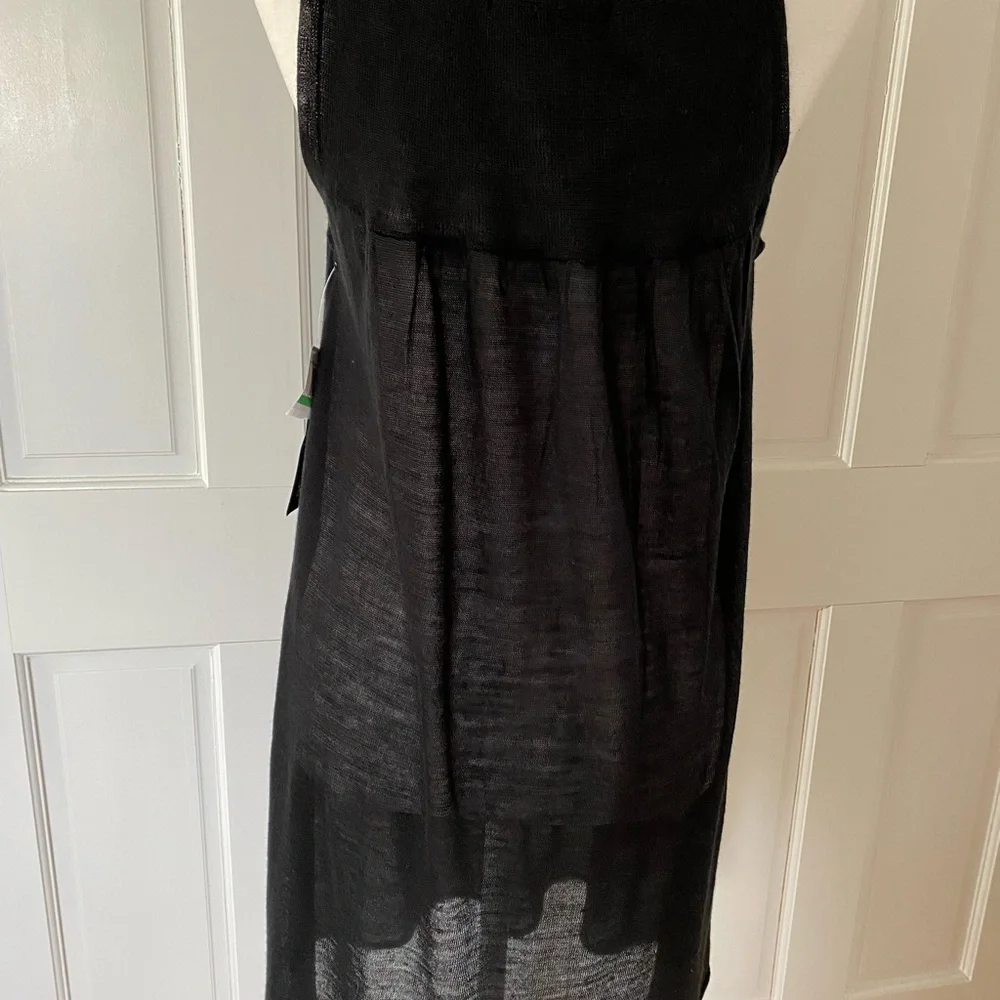 52 Weekends beach coverup size large black sheer - Picture 2 of 2